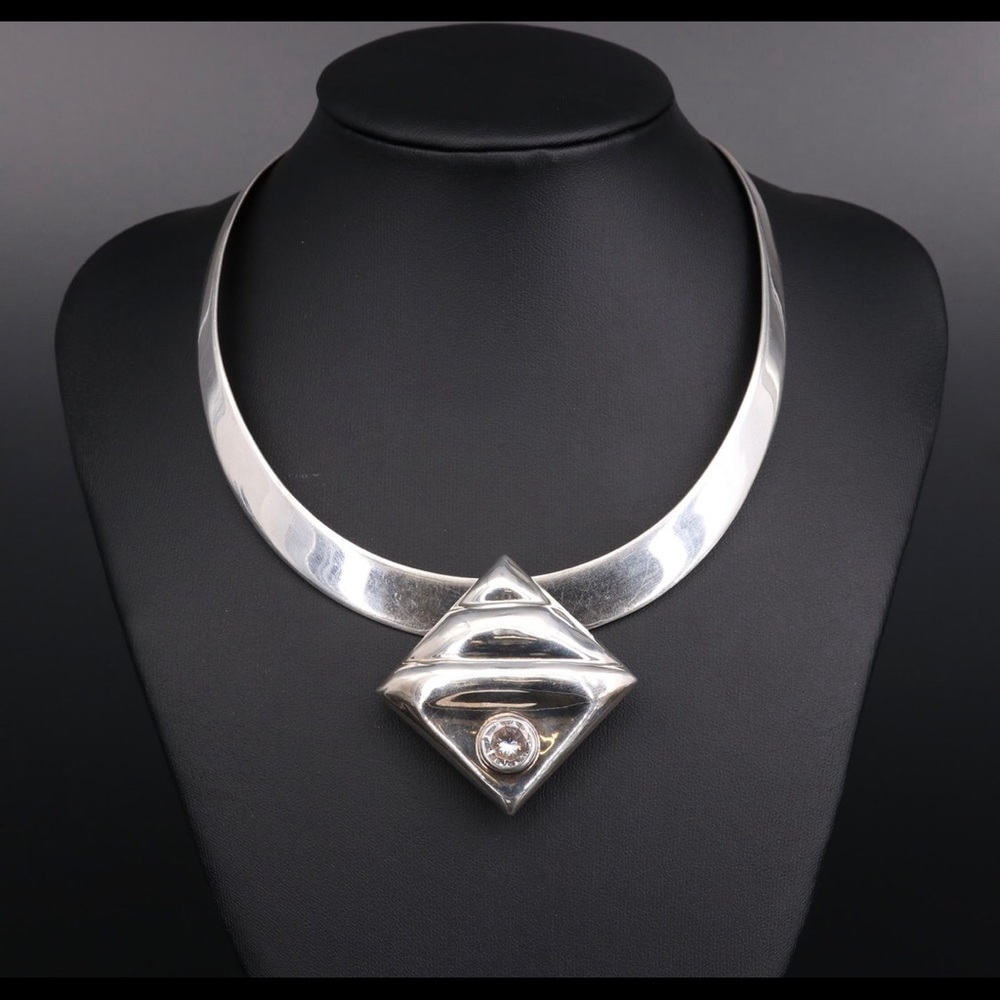 Mexican 925 Cubic Zirconia Slide Pendant Collar N